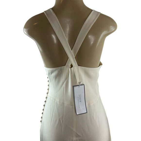 J Crew Robin Silk Tricotine Dress Size 14 Ivory Wedding Gown NWT - Picture 9 of 14